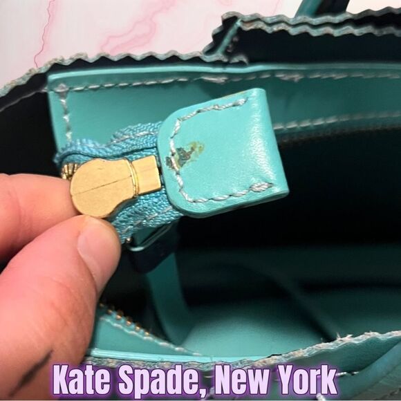Preowned Kate Spade New York Ivy Drive Loryn Small Tote – Turquoise Blue - Picture 8 of 11